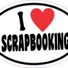 Oval I Love Scrapbooking Sticker