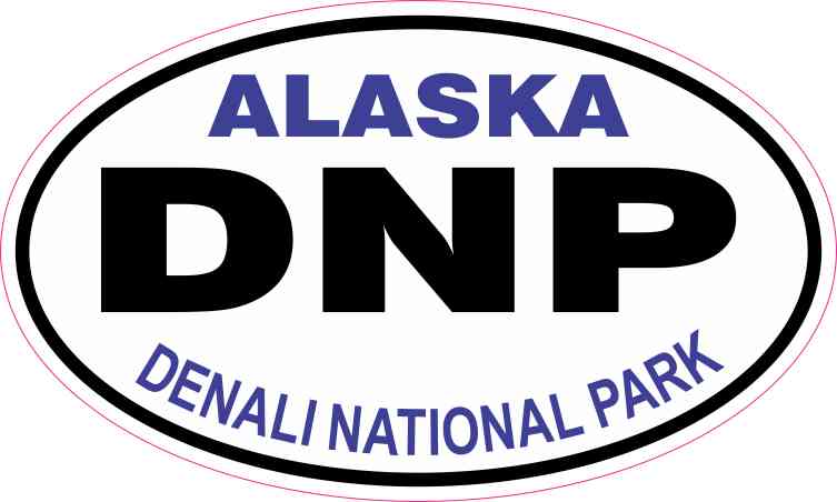Oval Denali National Park Sticker