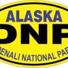 Yellow Oval Denali National Park Sticker