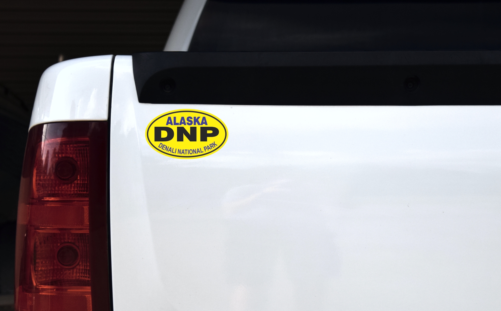 Yellow Oval Denali National Park Sticker