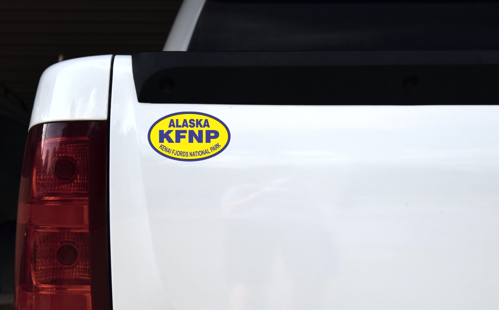 Yellow Oval Kenai Fjords National Park Sticker