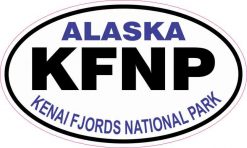 Oval Kenai Fjords National Park Sticker