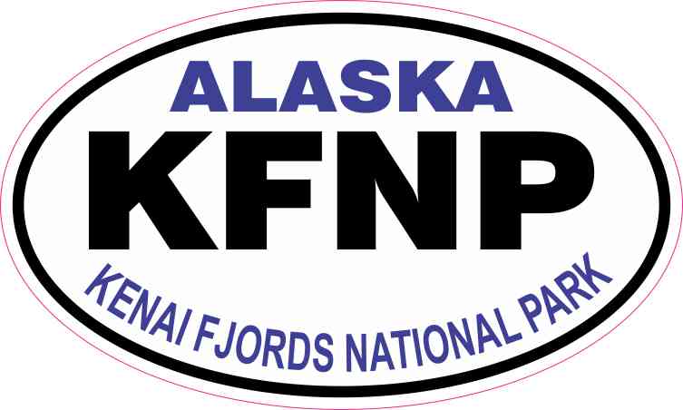 Oval Kenai Fjords National Park Sticker