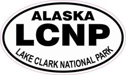 Oval Lake Clark National Park Sticker