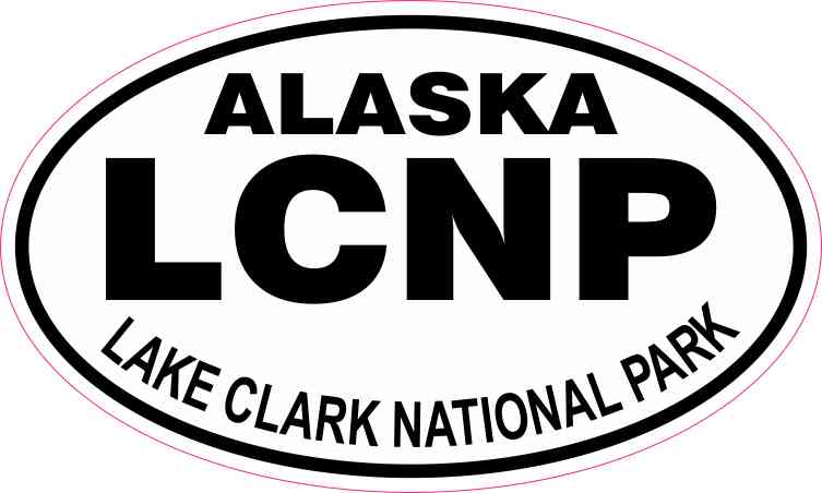 Oval Lake Clark National Park Sticker