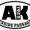 Oval AK Inside Passage Alaska Sticker