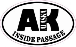 Oval AK Inside Passage Alaska Sticker