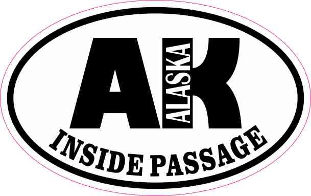 Oval AK Inside Passage Alaska Sticker