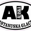 Oval AK Mantanuska Glacier Sticker