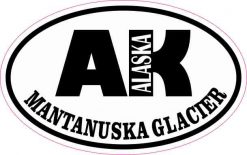 Oval AK Mantanuska Glacier Sticker