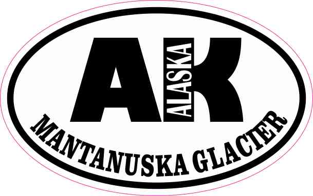 Oval AK Mantanuska Glacier Sticker