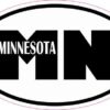 Oval MN Minnesota Sticker