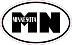 Oval MN Minnesota Sticker