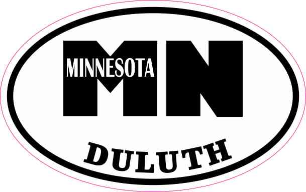 4in x 2.5in Oval Duluth Minnesota Sticker
