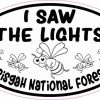 Oval I Saw the Lights Pisgah National Forest Sticker