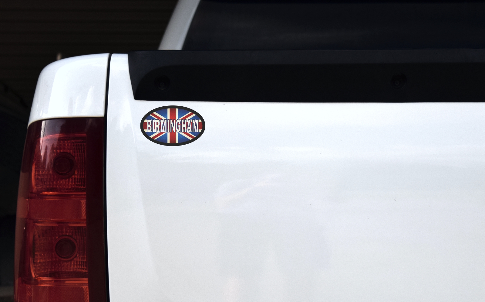 Oval UK Flag Birmingham Sticker