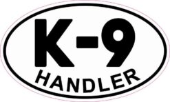 Oval K-9 Handler Sticker