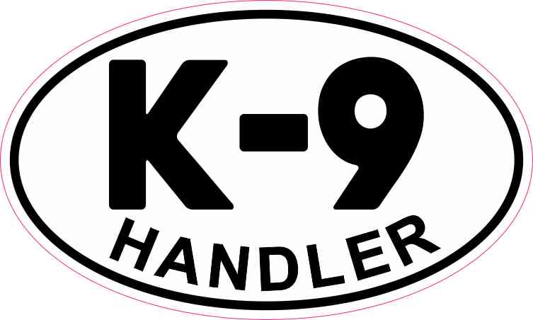 Oval K-9 Handler Sticker
