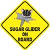 Gray Sugar Glider on Board Sticker