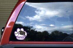 Alternative view of 5in x 4.75in Purple Panther Paw Sticker