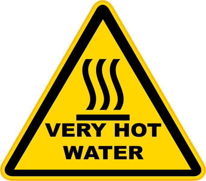 Very Hot Water Sticker