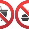 No Food or Drink Symbol Stickers