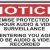 Audio and Video Surveillance Sticker