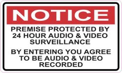 Audio and Video Surveillance Sticker