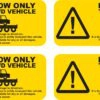 Flatbed Tow Warning Stickers