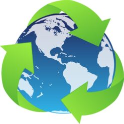 Green Earth Recycle Sticker