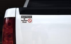 Notice No Backpacks Allowed Sticker