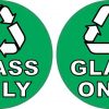 Recycling Glass Only Stickers