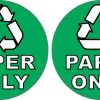 Recycling Paper Only Stickers
