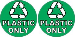 Recycling Plastic Only Stickers