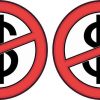 No Cash Symbol Stickers