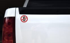 No Cash Symbol Stickers