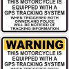 Motorcycle GPS Tracking System Sticker