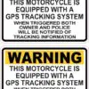 Motorcycle GPS Tracking System Sticker