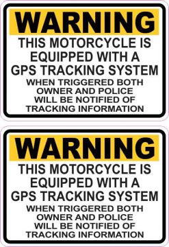 Motorcycle GPS Tracking System Sticker