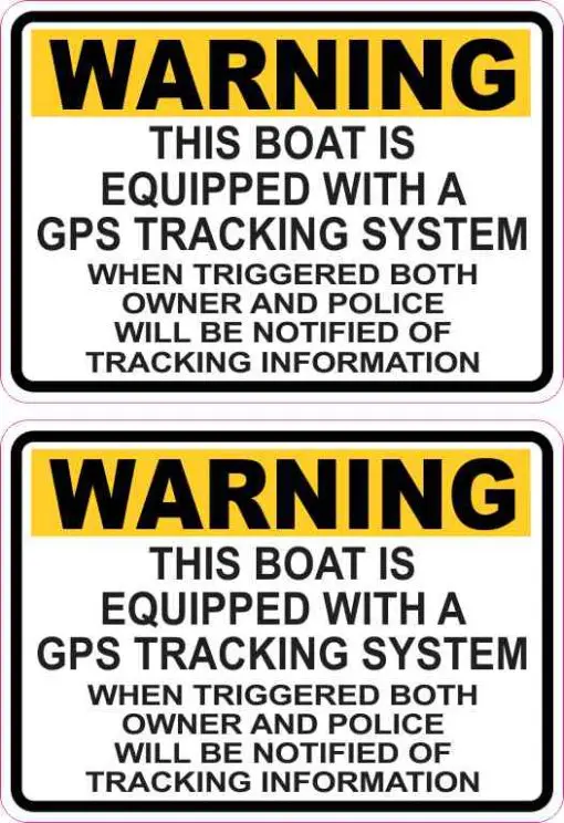 Boat GPS Tracking System Stickers