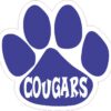Blue Cougars Paw Sticker