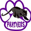 Purple Panther Paw Sticker
