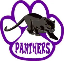 Purple Panther Paw Sticker