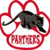 Red Panther Paw Sticker