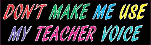Teacher Voice Bumper Sticker