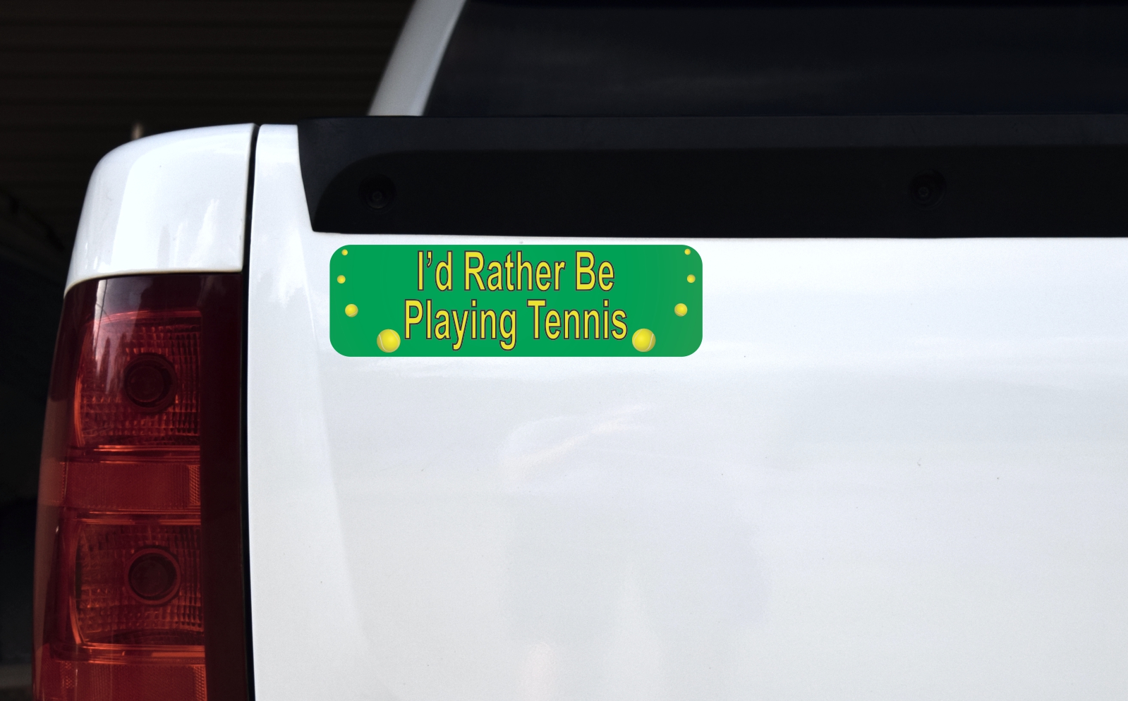 I'd Rather Be Playing Tennis Bumper Sticker