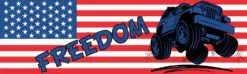 Off-Roading Freedom American Flag Bumper Sticker