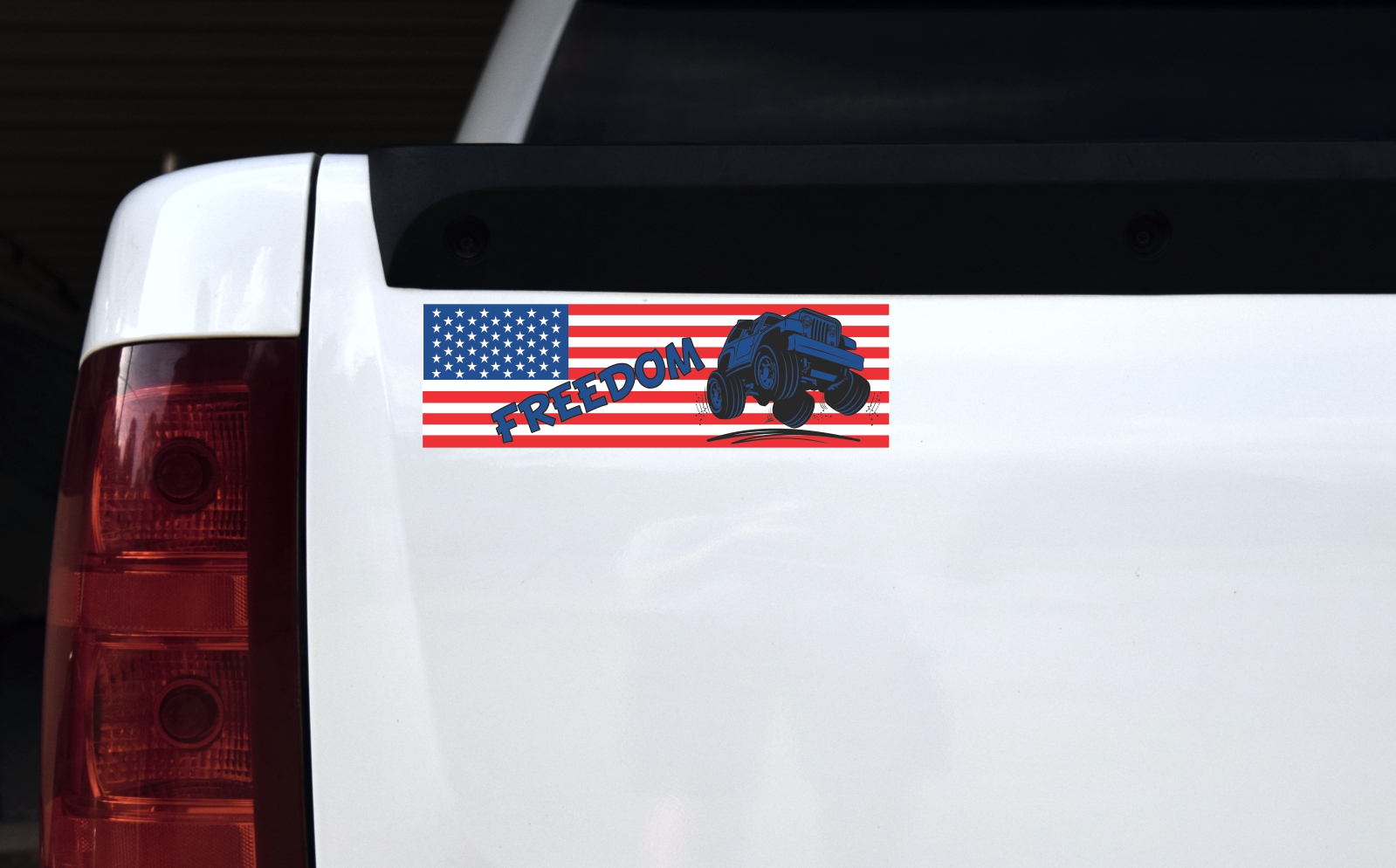 Off-Roading Freedom American Flag Magnet