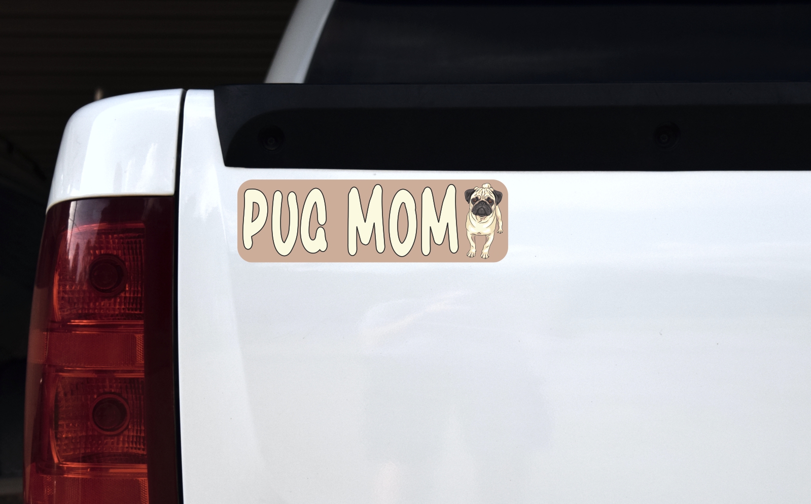 Tan Pug Mom Magnet