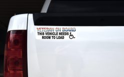 Veteran Vehicle Needs Room to Load Sticker